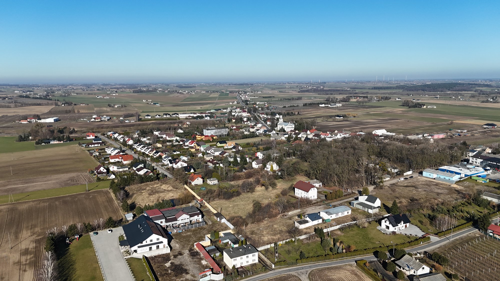 Świedziebnia latem z lotu ptaka