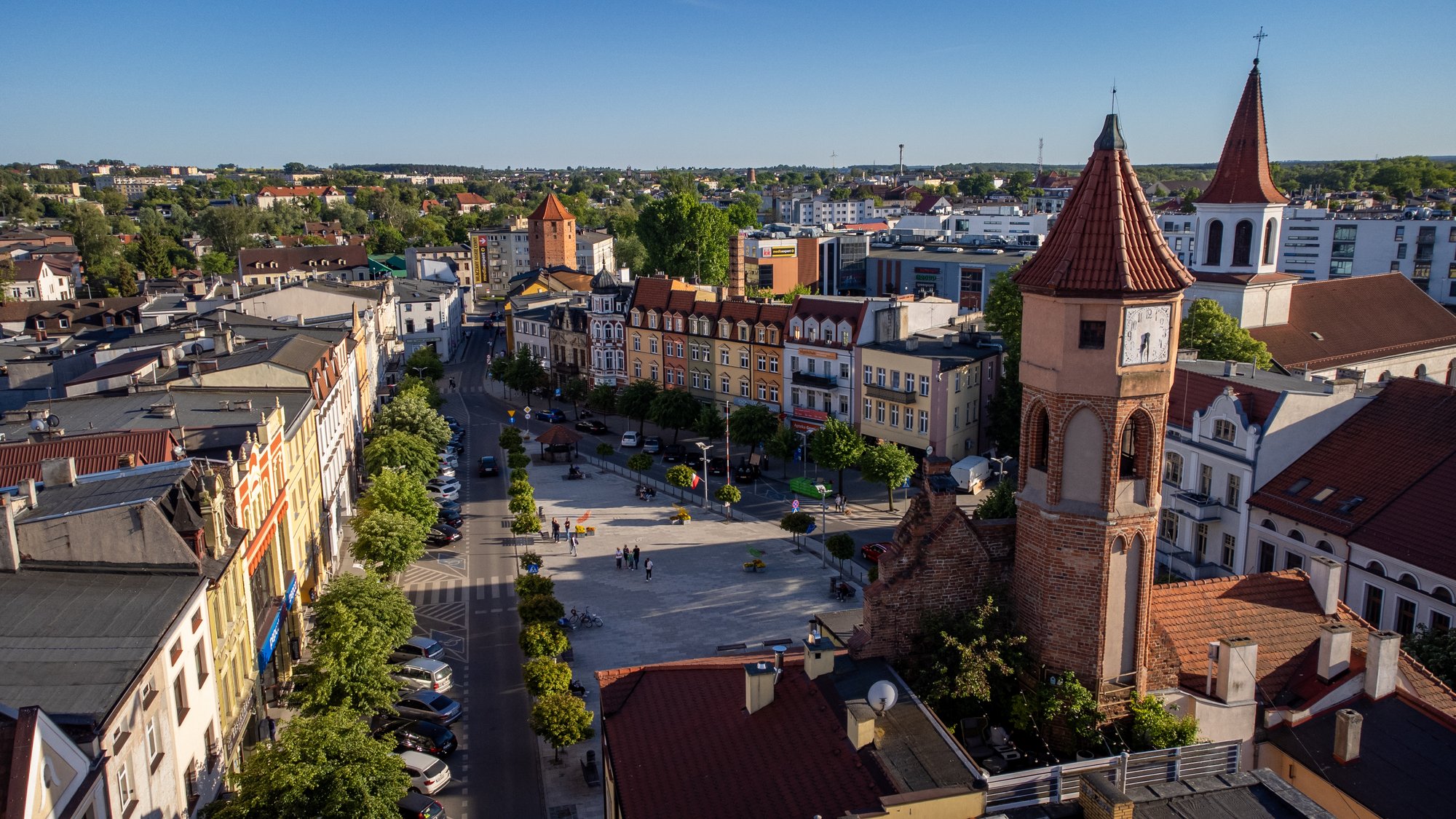 Rynek Starego Miasta w Brodnicy z lotu ptaka. Fot. Wiater Media
