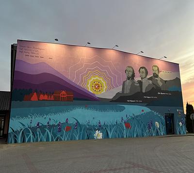 Mural „Ojcowie Ojców Niepodległości” na szkole w Świedziebni